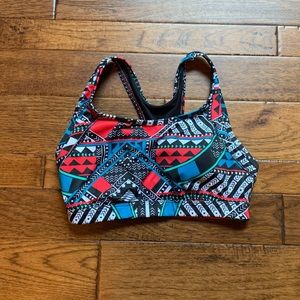 Xersion Pattern Sports Bra Size Small